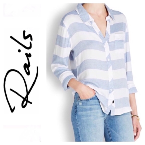 Rails Tops - Rails | Striped Button Down Shirt S